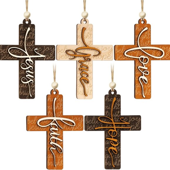 Other - Wooden Cross Ornaments Christmas Tree Religious Gifts for Women Faith